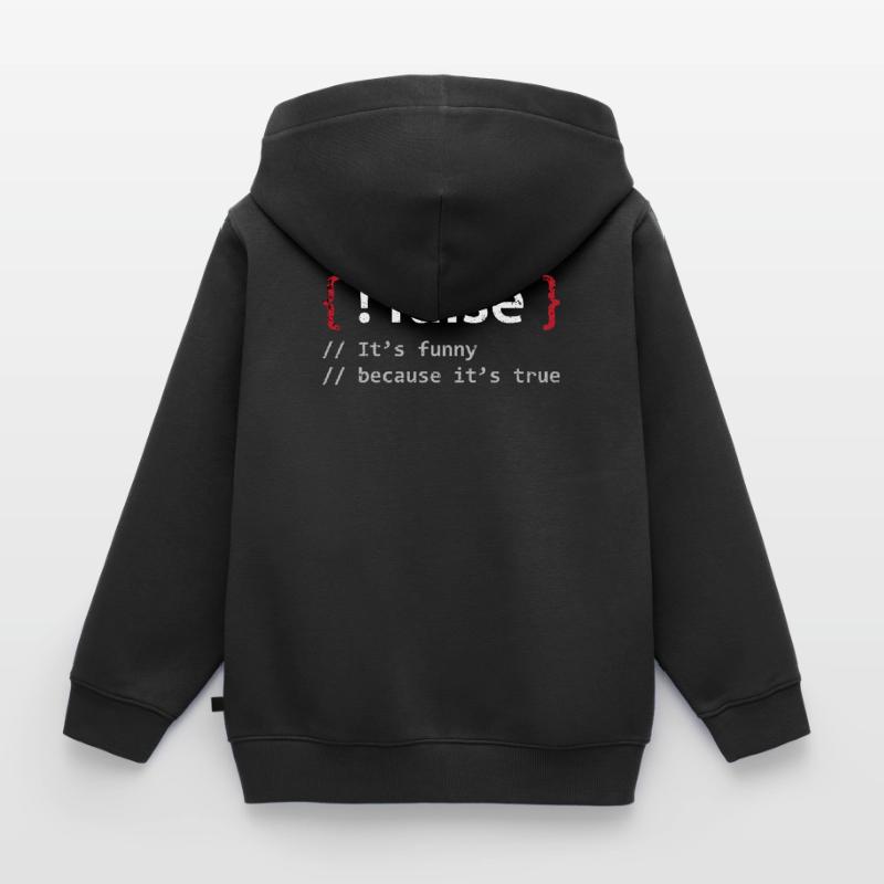Coder PC Programmierer Kinder Premium Organic Zip Hoodie