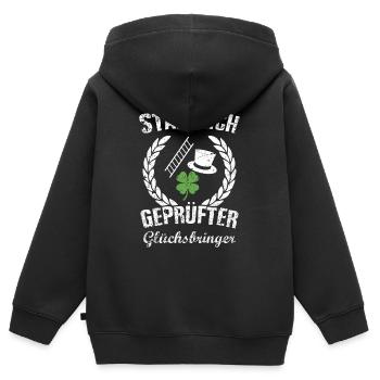 Schornsteinfeger - Kinder Premium Organic Zip Hoodie - Schwarz - Hinten - AI Model Kid Male (0cm)