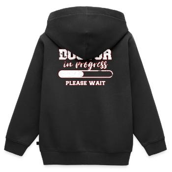 Arzt - Kinder Premium Organic Zip Hoodie - Schwarz - Hinten - AI Model Kid Male (0cm)