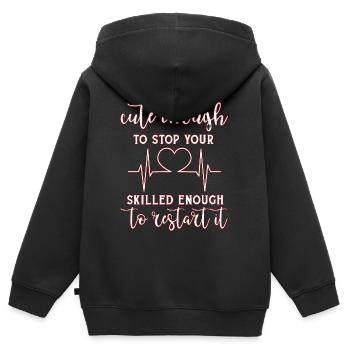 Arzt - Kinder Premium Organic Zip Hoodie - Schwarz - Hinten - AI Model Kid Male (0cm)