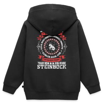 Sternzeichen Steinbock Horoskop - Kinder Premium Organic Zip Hoodie - Schwarz - Hinten - AI Model Kid Male (0cm)