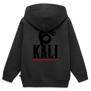 Kali Linux Offensive Security Pentest - Kinder Premium Organic Zip Hoodie - Schwarz - Hinten - AI Model Kid Male (0cm)