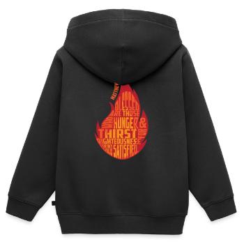 Bibelverse Vintage moderne 90er Jahre Psalm - Kinder Premium Organic Zip Hoodie - Schwarz - Hinten - AI Model Kid Male (0cm)
