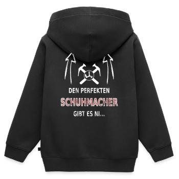 Schuhmacher Schuster Meister Lehrling - Kinder Premium Organic Zip Hoodie - Schwarz - Hinten - AI Model Kid Male (0cm)