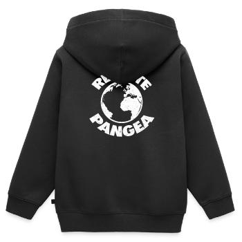 Reunite Pangea Geologie Geografie Geschenk - Kinder Premium Organic Zip Hoodie - Schwarz - Hinten - AI Model Kid Male (0cm)