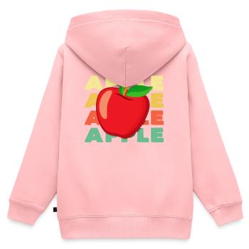 Apple - Kids Premium Organic Zip-up Hoodie - rose - Back - AI Model Kid Female (0cm)