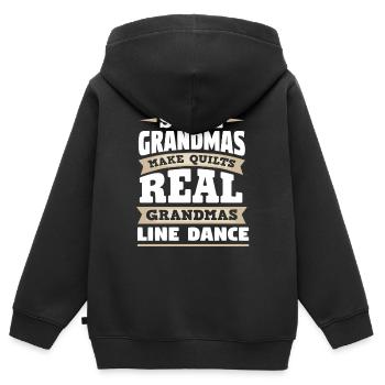 Line Dance Großmutter - Kinder Premium Organic Zip Hoodie - Schwarz - Hinten - AI Model Kid Male (0cm)