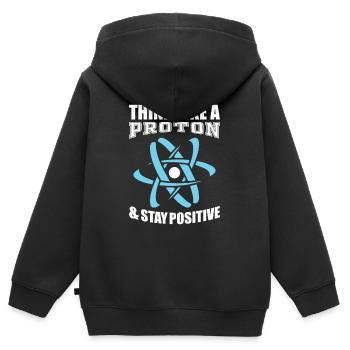 Recherche en laboratoire de chimiste - Sweat Premium à capuche zippé enfant bio - noir - Dos - AI Model Kid Male (0cm)