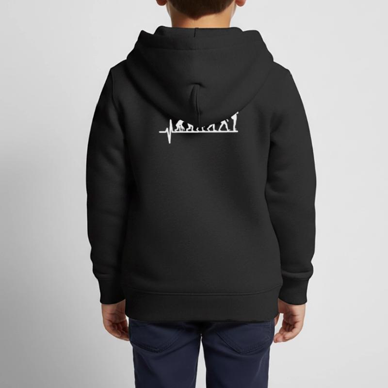 Bird watcher ornithologist evolution Kids Premium Organic Zip-up Hoodie