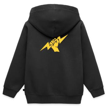Electrician electricity electrics artisan gift - Kids Premium Organic Zip-up Hoodie - black - Back - AI Model Kid Male (0cm)
