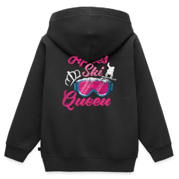 Après Ski - Kinder Premium Organic Zip Hoodie - Schwarz - Hinten - AI Model Kid Male (0cm)