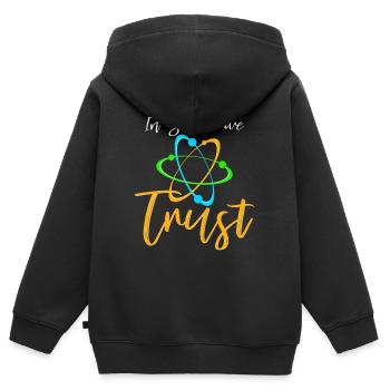 science - Sweat Premium à capuche zippé enfant bio - noir - Dos - AI Model Kid Male (0cm)