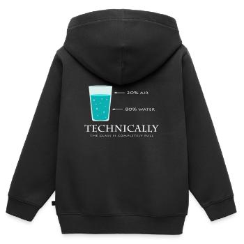 science - Sweat Premium à capuche zippé enfant bio - noir - Dos - AI Model Kid Male (0cm)