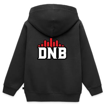 DNB Drum and Bass Dubstep cadeau - Sweat Premium à capuche zippé enfant bio - noir - Dos - AI Model Kid Male (0cm)