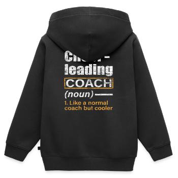 Cheerleader - Kinder Premium Organic Zip Hoodie - Schwarz - Hinten - AI Model Kid Male (0cm)