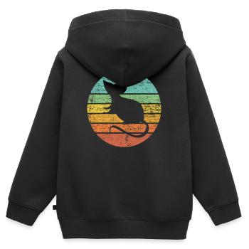 rat - Kids Premium Organic Zip-up Hoodie - black - Back - AI Model Kid Male (0cm)