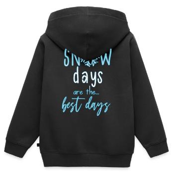 hiver - Sweat Premium à capuche zippé enfant bio - noir - Dos - AI Model Kid Male (0cm)