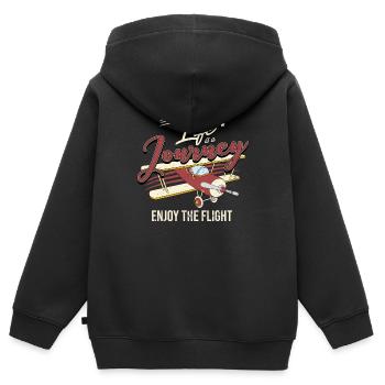 Avion - Sweat Premium à capuche zippé enfant bio - noir - Dos - AI Model Kid Male (0cm)