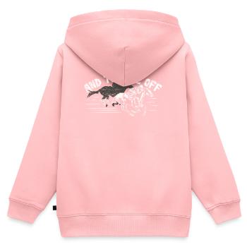 Pferde Pferderennen - Kinder Premium Organic Zip Hoodie - Rosa - Hinten - AI Model Kid Female (0cm)