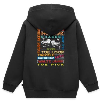 Eiskunstlaufen Figuren - Kinder Premium Organic Zip Hoodie - Schwarz - Hinten - AI Model Kid Male (0cm)