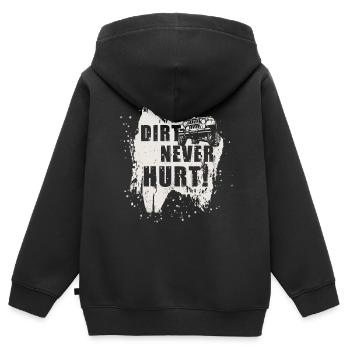 jeep offroad - Sweat Premium à capuche zippé enfant bio - noir - Dos - AI Model Kid Male (0cm)