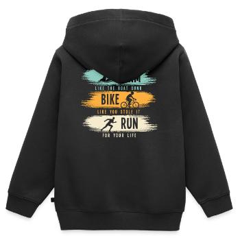 Triathlon Hawaii Sport Motivation - Kids Premium Organic Zip-up Hoodie - black - Back - AI Model Kid Male (0cm)