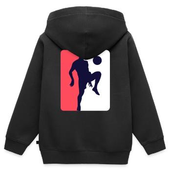 Fußball Logo Verein Fußballer - Kinder Premium Organic Zip Hoodie - Schwarz - Hinten - AI Model Kid Male (0cm)