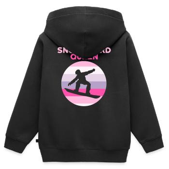 Snowboard Fahrer Snowboardfahrer Winterurlaub - Kinder Premium Organic Zip Hoodie - Schwarz - Hinten - AI Model Kid Male (0cm)