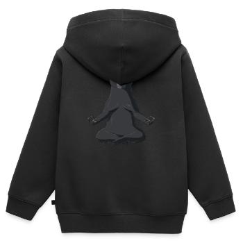 Honig Dachs - Kinder Premium Organic Zip Hoodie - Schwarz - Hinten - AI Model Kid Male (0cm)