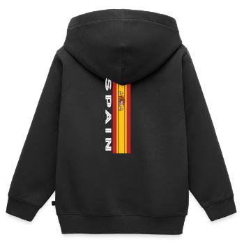 spanien Landesfarbe in Streifen - Kinder Premium Organic Zip Hoodie - Schwarz - Hinten - AI Model Kid Male (0cm)