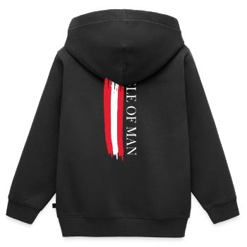 isle of man skizzierte Landesfarben - Kinder Premium Organic Zip Hoodie - Schwarz - Hinten - AI Model Kid Male (0cm)