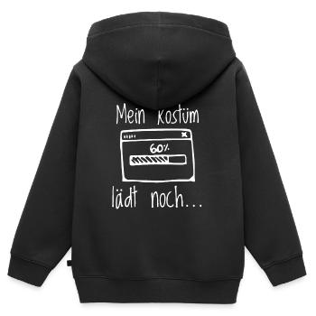 Mein Kostüm lädt noch lustiges Kostüm Karneval - Kinder Premium Organic Zip Hoodie - Schwarz - Hinten - AI Model Kid Male (0cm)