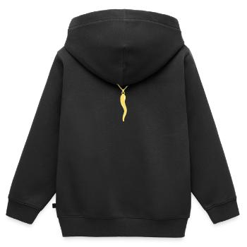Italienischer Stolz - Italienisches Horn - Es ist und Italienisch - Kinder Premium Organic Zip Hoodie - Schwarz - Hinten - AI Model Kid Male (0cm)