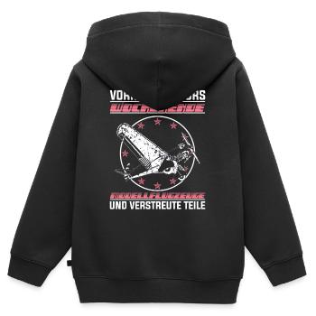 Modellflug Modellflieger Modellbauer Geschenk - Kinder Premium Organic Zip Hoodie - Schwarz - Hinten - AI Model Kid Male (0cm)