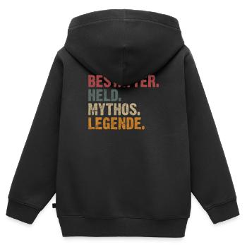 Bestatter Berufung - Kinder Premium Organic Zip Hoodie - Schwarz - Hinten - AI Model Kid Male (0cm)