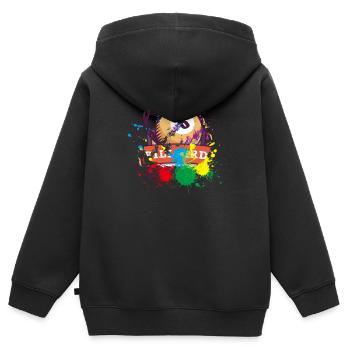 Billard Geschenk für Billard Spieler - Kinder Premium Organic Zip Hoodie - Schwarz - Hinten - AI Model Kid Male (0cm)