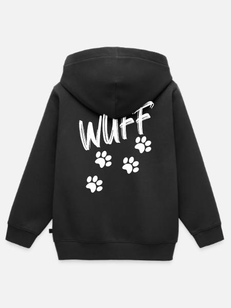 Hunde Wuff - Kinder Premium Organic Zip Hoodie - Schwarz