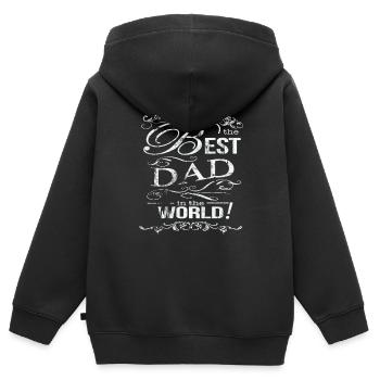 Ich habe den besten Papa derr Welt - Geschenk Idee - Kinder Premium Organic Zip Hoodie - Schwarz - Hinten - AI Model Kid Male (0cm)