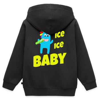 Bébé - Sweat Premium à capuche zippé enfant bio - noir - Dos - AI Model Kid Male (0cm)