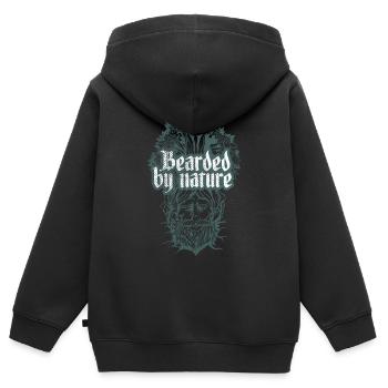 Bart - Kinder Premium Organic Zip Hoodie - Schwarz - Hinten - AI Model Kid Male (0cm)