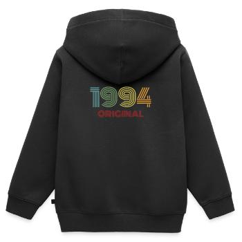 1994 Original Vintage Jahrgang '94 Geburtstag 90er - Kinder Premium Organic Zip Hoodie - Schwarz - Hinten - AI Model Kid Male (0cm)