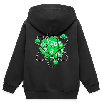 cube - Kids Premium Organic Zip-up Hoodie - black - Back - AI Model Kid Male (0cm)