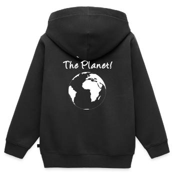 Save The Planet! - Kinder Premium Organic Zip Hoodie - Schwarz - Hinten - AI Model Kid Male (0cm)