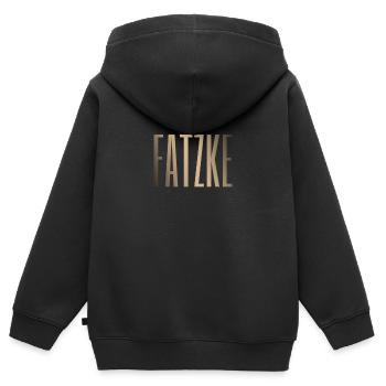 Fatzke Lustiges Wort Lackaffe Selbstironie Kerl - Kinder Premium Organic Zip Hoodie - Schwarz - Hinten - AI Model Kid Male (0cm)