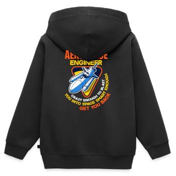 Ingenieur Raumfahrt - Kinder Premium Organic Zip Hoodie - Schwarz - Hinten - AI Model Kid Male (0cm)