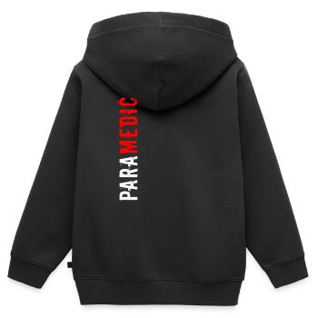 Paramédic EMT EMS Medicine Caduceus Doctor - Sweat Premium à capuche zippé enfant bio - noir - Dos - AI Model Kid Male (0cm)