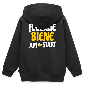 Imker, Fleissige Biene am Start, Honig, - Kinder Premium Organic Zip Hoodie - Schwarz - Hinten - AI Model Kid Male (0cm)