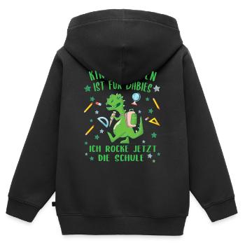 Schulkind 2020 Schulanfänger Geschenkidee - Kinder Premium Organic Zip Hoodie - Schwarz - Hinten - AI Model Kid Male (0cm)