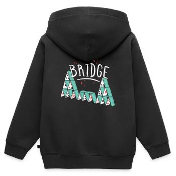T-shirt Bridge Bridge - Sweat Premium à capuche zippé enfant bio - noir - Dos - AI Model Kid Male (0cm)