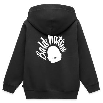 Bald nation - Kids Premium Organic Zip-up Hoodie - black - Back - AI Model Kid Male (0cm)